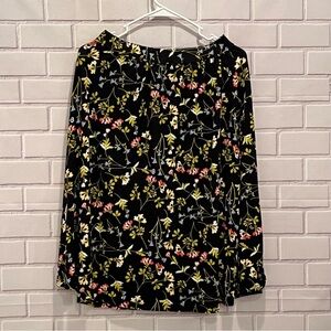 DOWNEAST floral casual summer spring  black skirt /size S